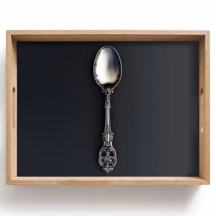 Lepel - Zilver - Metaal Dienblad Rechthoek middel -z3d_shopping