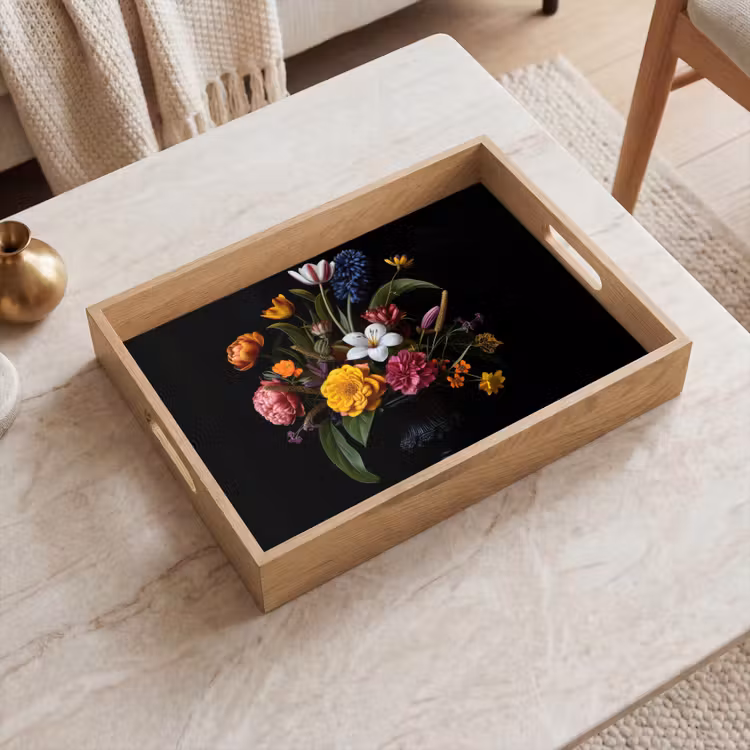 Lente - Bloemen - Klassiek - Vaas Dienblad Rechthoek middel -sfeer1
