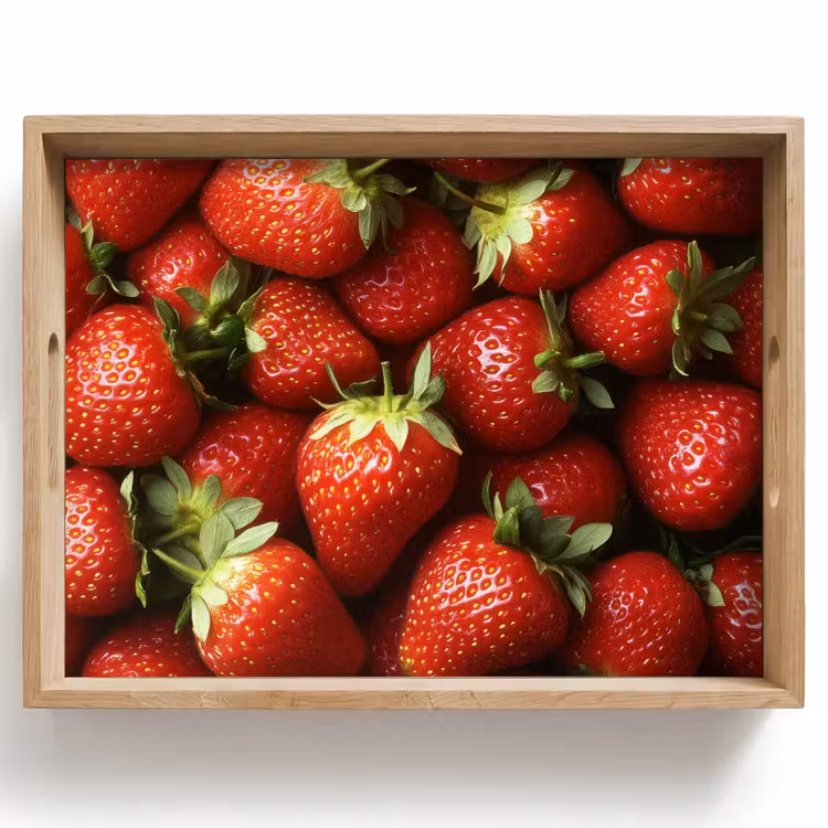 Aardbei - Fruit - Rood Dienblad Rechthoek middel -z3d_shopping