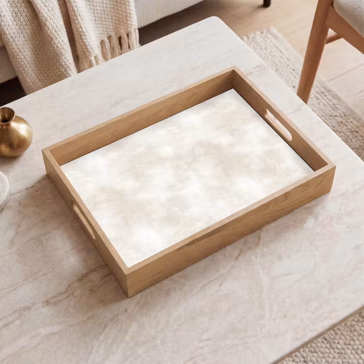 Subtiel - Structuur - Beige Dienblad Rechthoek middel 911 -sfeer1