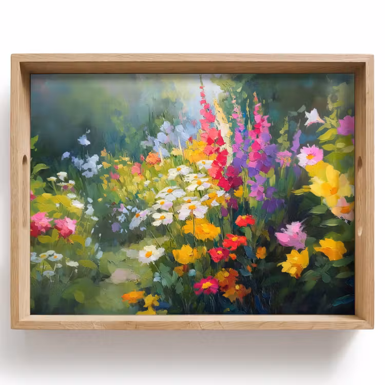 Zomertuin - Sfeervol - Bloemen Dienblad Rechthoek middel -z3d_shopping