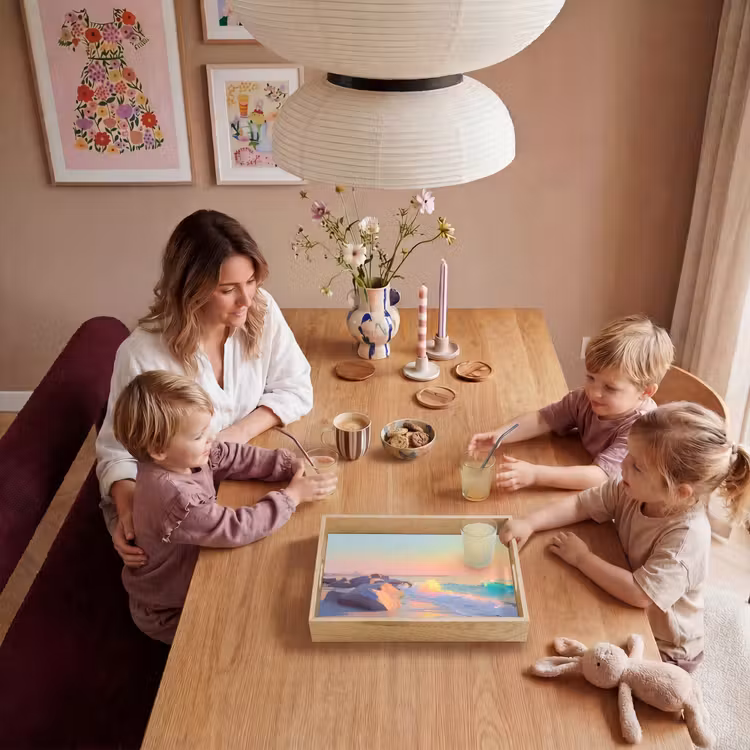 Zomerlicht - Strand - Fonkelende accenten Dienblad Rechthoek middel -sfeer4