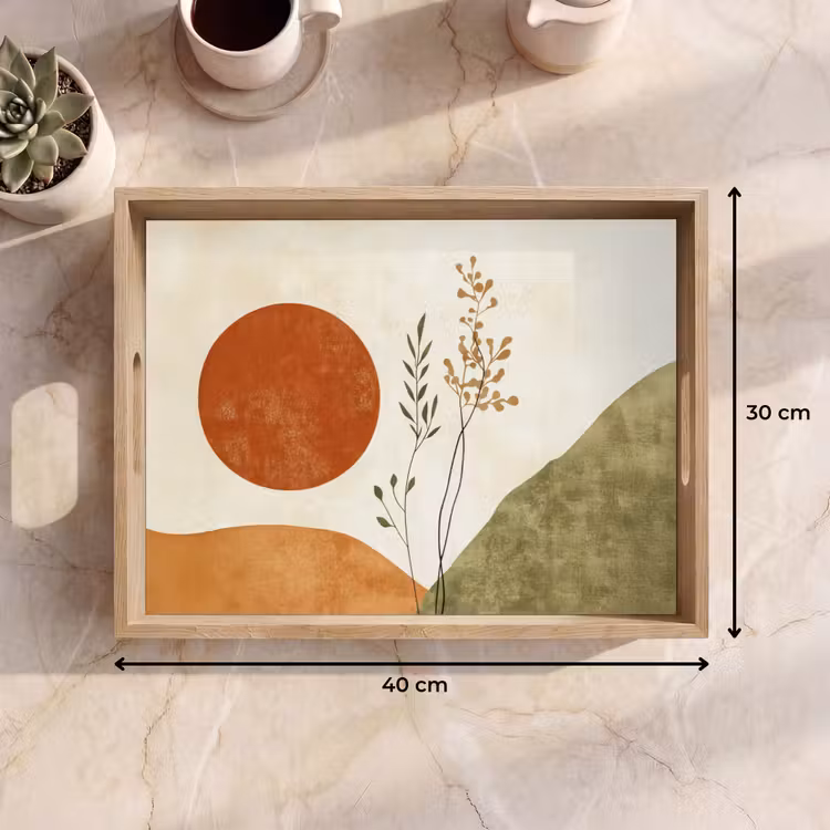 Zon - Abstract - Takken - Oranje Dienblad Rechthoek middel -USP_Formaat