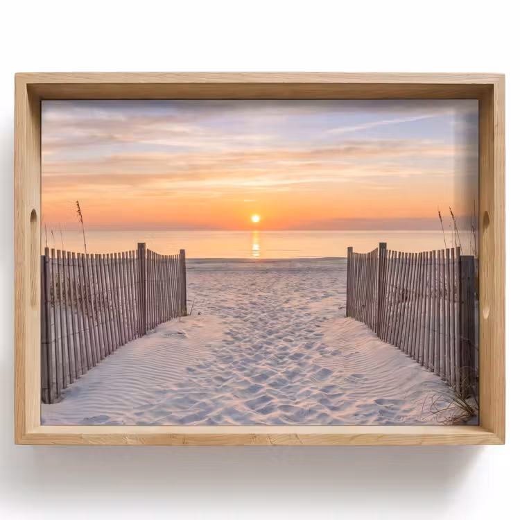 Zonsondergang - Strand - Zand Dienblad Rechthoek middel -z3d_shopping