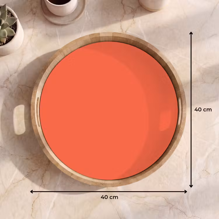 Sunset - Salmon - Oranje Dienblad Rond middel 914 -USP_Formaat