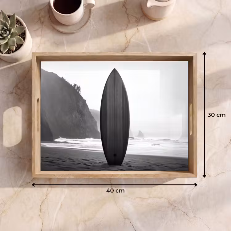Surfplank - Zand - Zee Dienblad Rechthoek middel -USP_Formaat