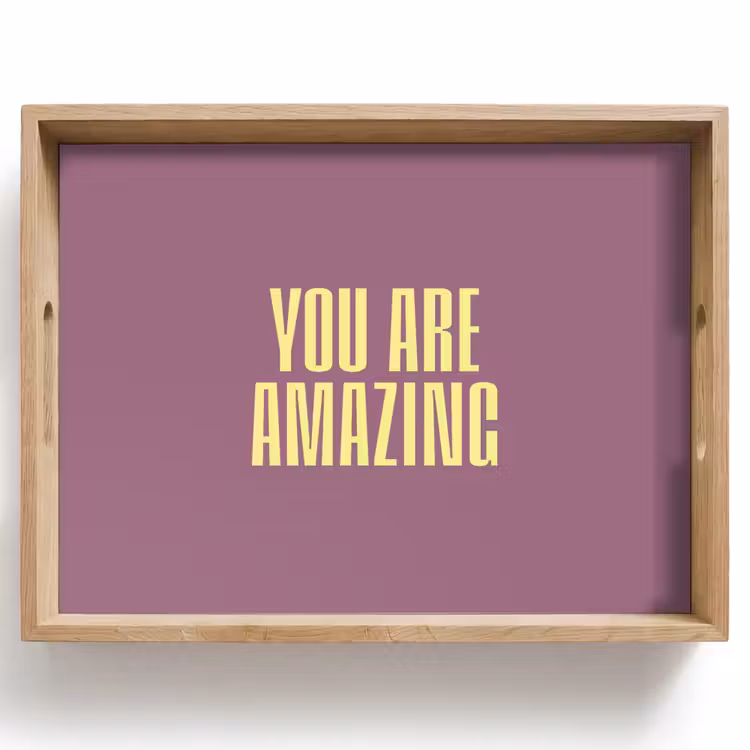 Tekst - Paars - Amazing Dienblad Rechthoek middel -z3d_shopping
