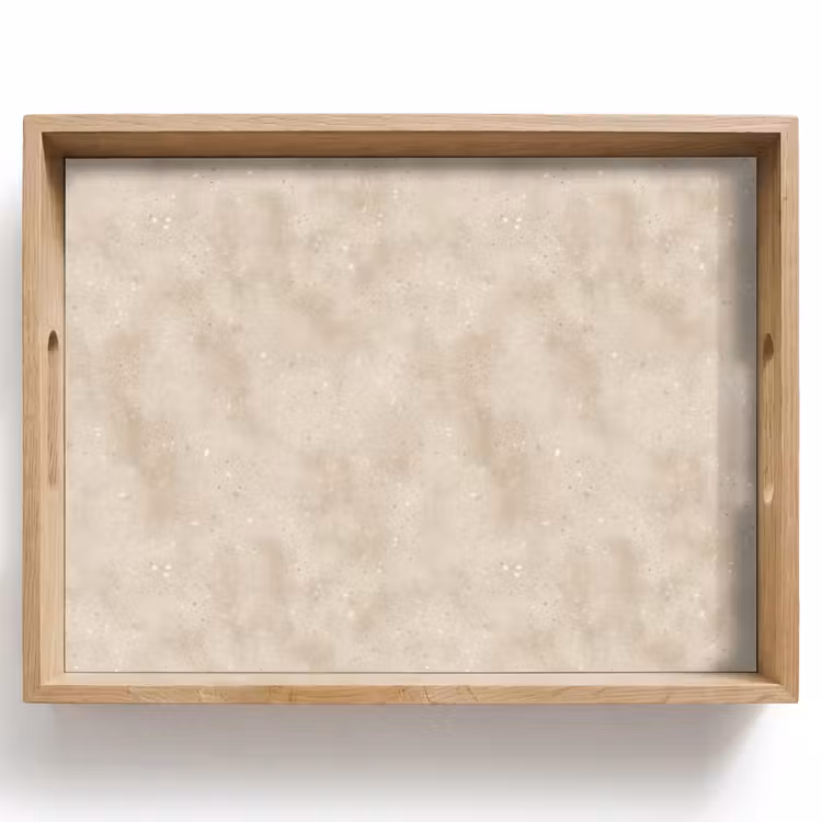 Structuur - Spikkels - Beige Dienblad Rechthoek middel 911 -z3d_shopping
