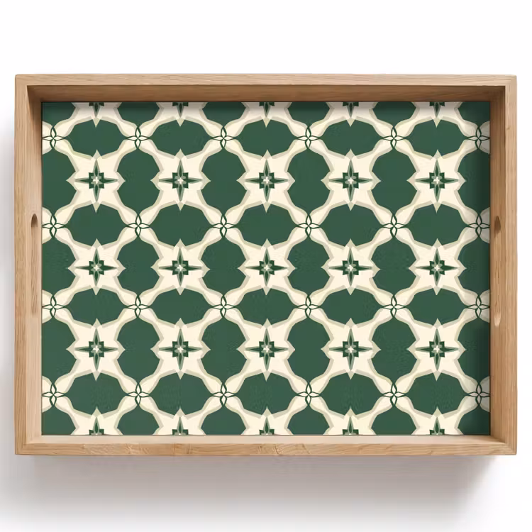 Tegel - Klassiek - Groen Dienblad Rechthoek middel 911 -z3d_shopping