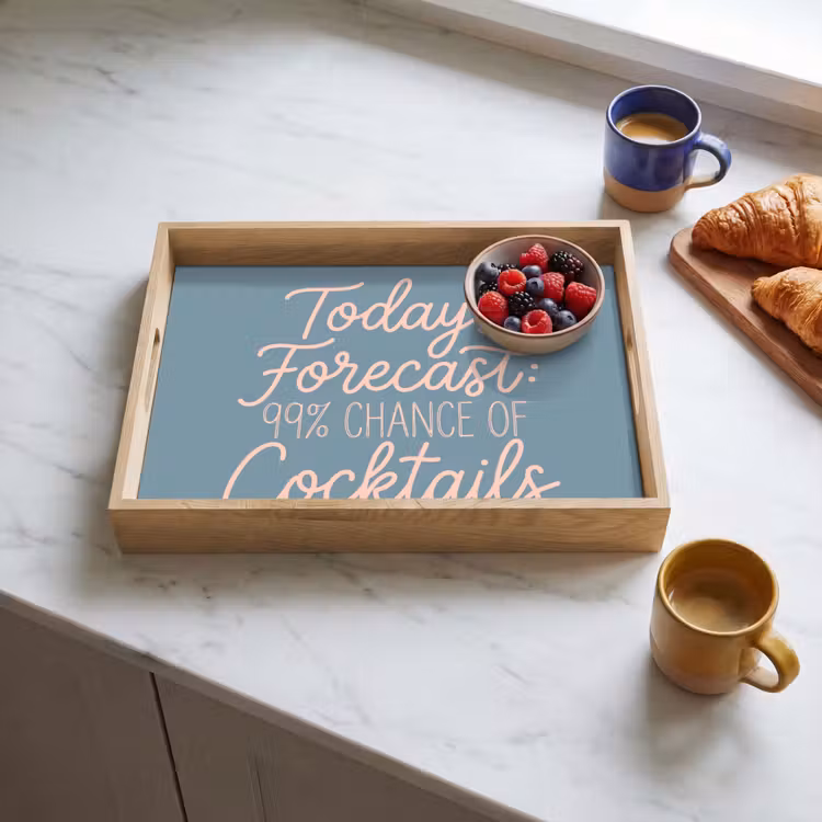 Today's Forecast - Cocktails - Blauw Dienblad Rechthoek middel -sfeer2