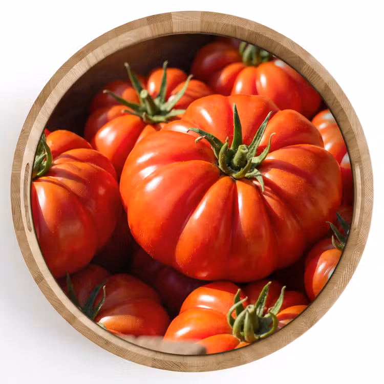 Tray - Tomato - Wooden - Crate - Tomaat - Houten - Kist Dienblad Rond middel