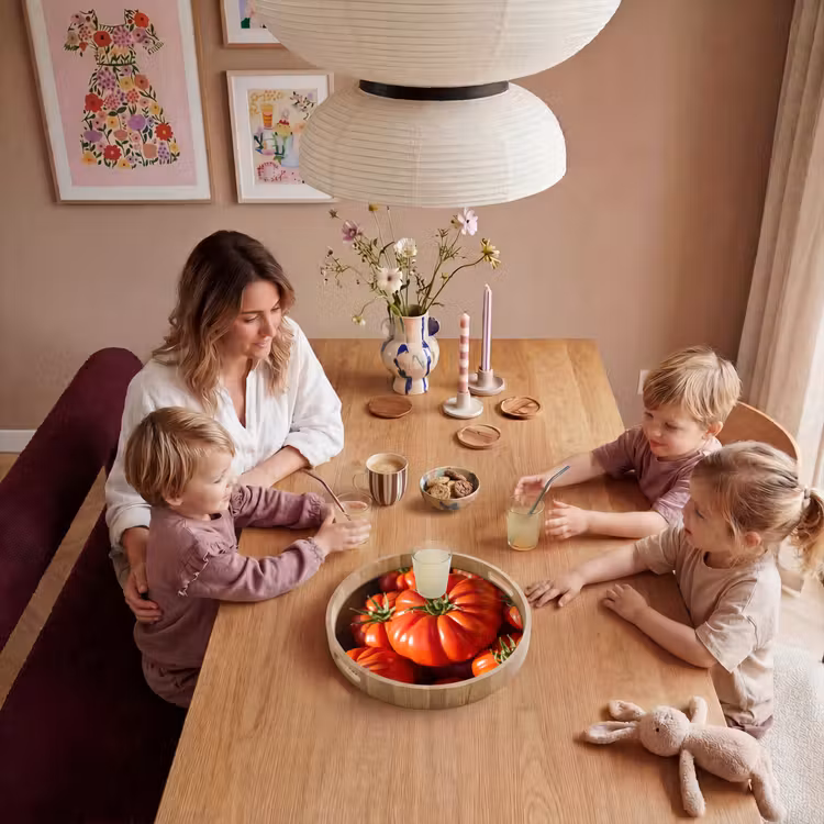 Tray - Tomato - Wooden - Crate - Tomaat - Houten - Kist Dienblad Rond middel