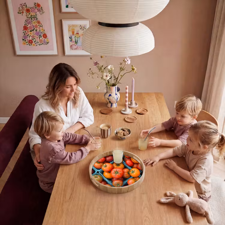 Tray - Tomatoes - Food - Colorful - Tomaten - Eten - Kleurrijk Dienblad Rond middel