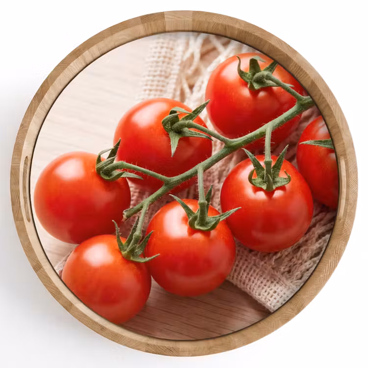 Tray - Tomatoes - Fresh - Food - Tomaten - Vers - Eten Dienblad Rond middel