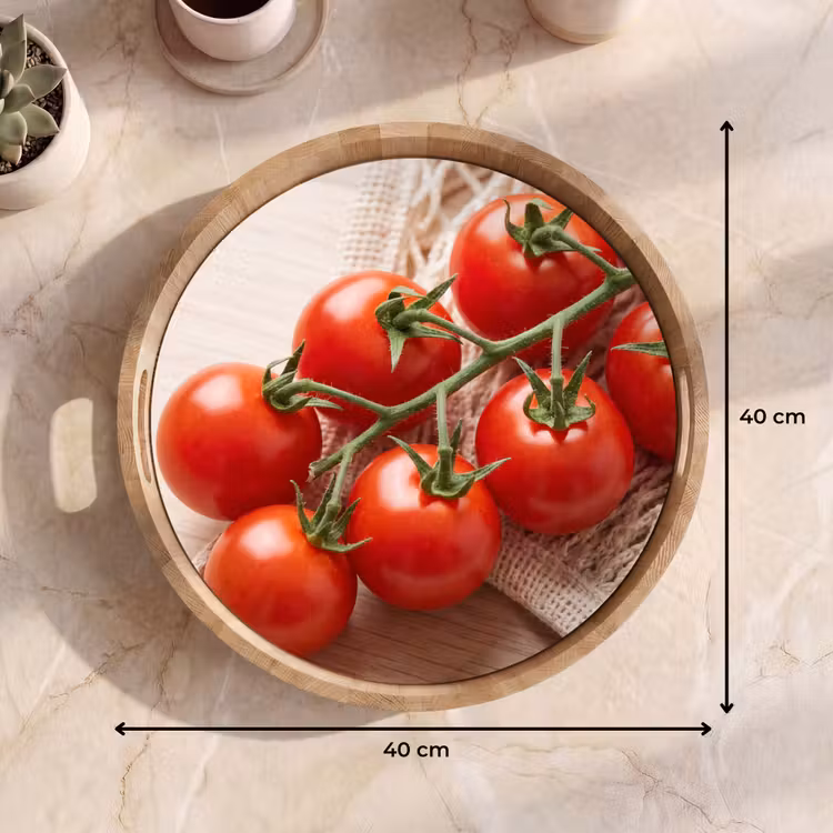 Tray - Tomatoes - Fresh - Food - Tomaten - Vers - Eten Dienblad Rond middel