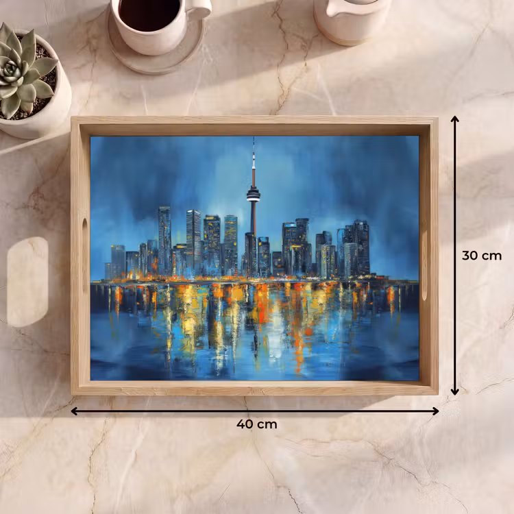 Skyline Toronto - Water - Stadslichten - Toren Dienblad Rechthoek middel -USP_Formaat