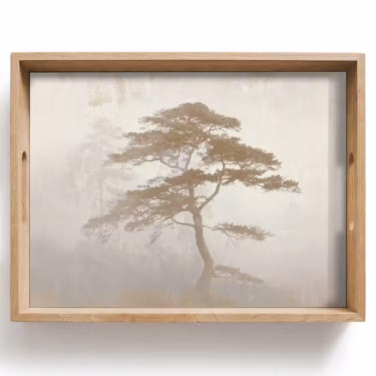 Boom - Oosterse stijl - Landschap Dienblad Rechthoek middel -z3d_shopping