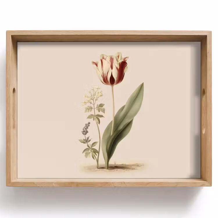 Tulp - Minimalistisch - Beige Dienblad Rechthoek middel -z3d_shopping