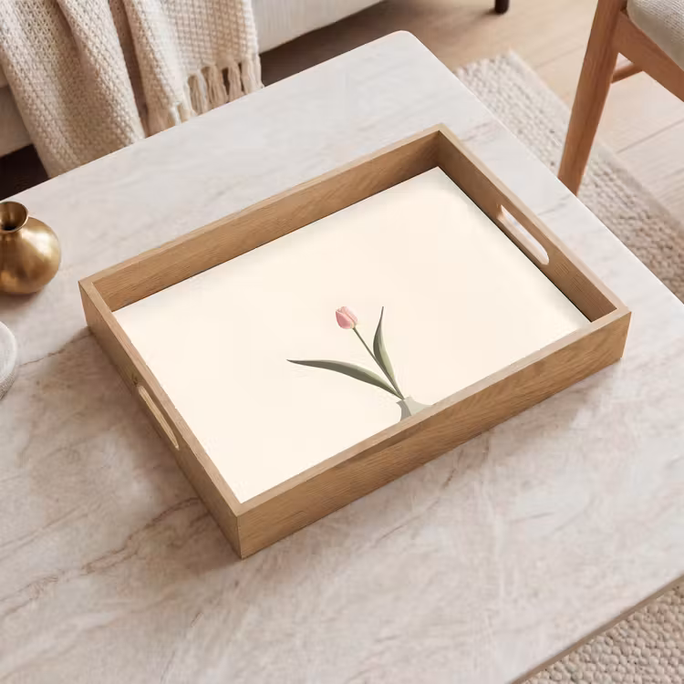 Tulp - Vaas - Beige Dienblad Rechthoek middel -sfeer1