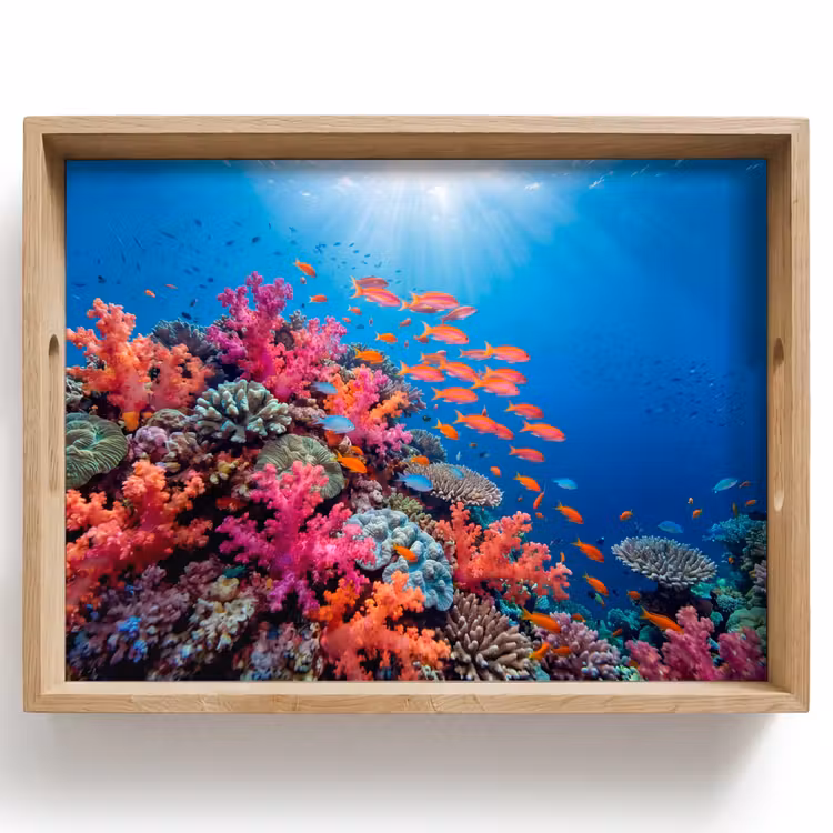 Onderwater - Koraalrif - Vissen - Oceaan - Natuur Dienblad Rechthoek middel -z3d_shopping