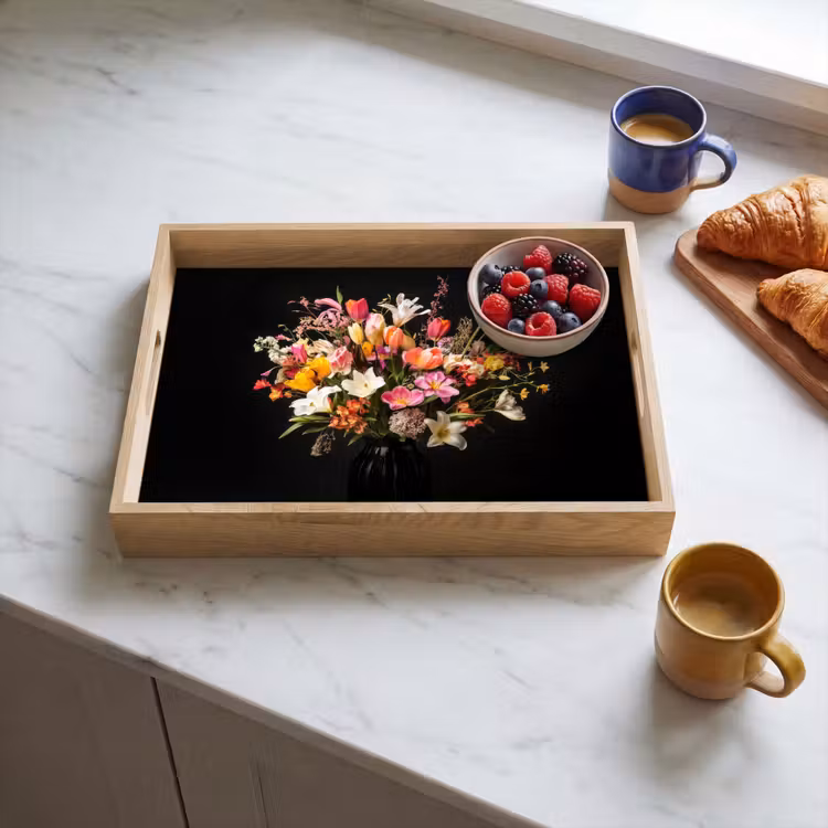 Vaas - Bloemen - Tulpen Dienblad Rechthoek middel -sfeer2