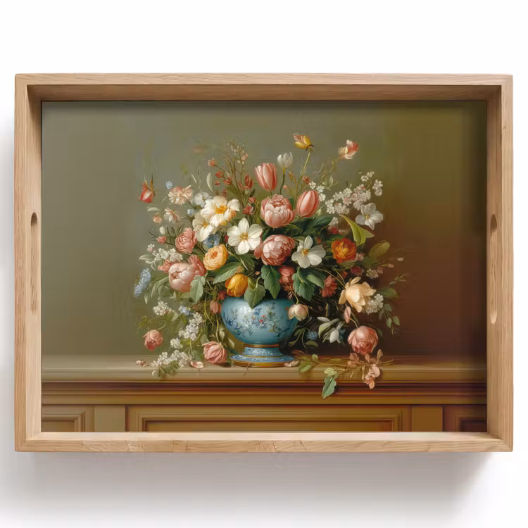 Vaas - Pastel - Kleuren - Bloemen Dienblad Rechthoek middel -z3d_shopping