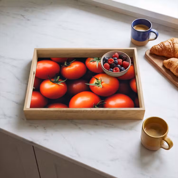 Groente - Rood - Tomaten Dienblad Rechthoek middel -sfeer2