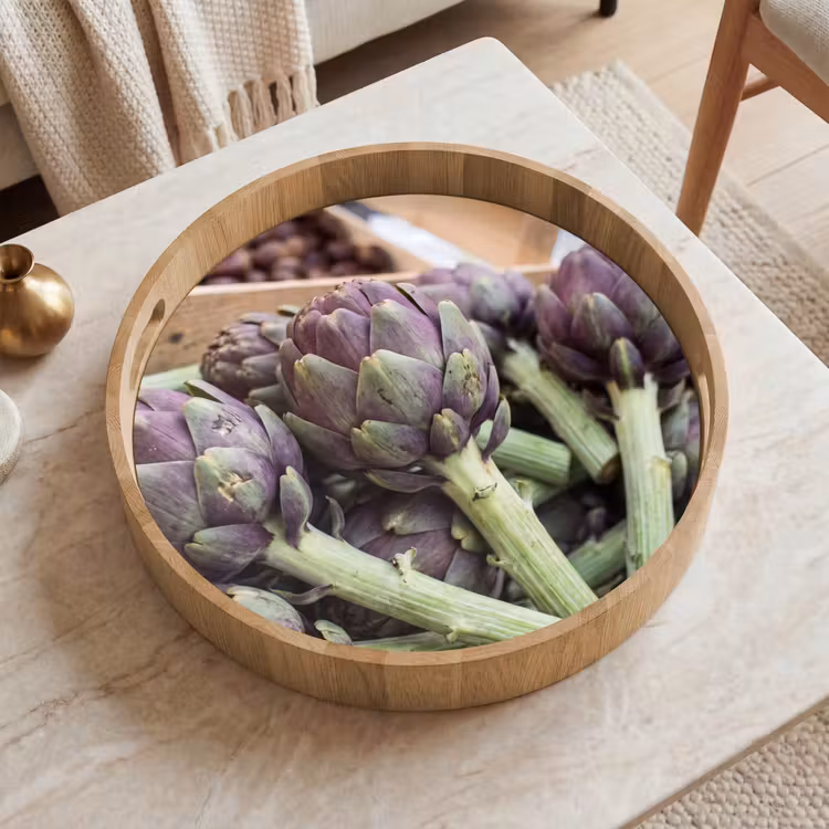Tray - Vegetables - Market - Fresh - Groenten - Markt - Vers Dienblad Rond middel