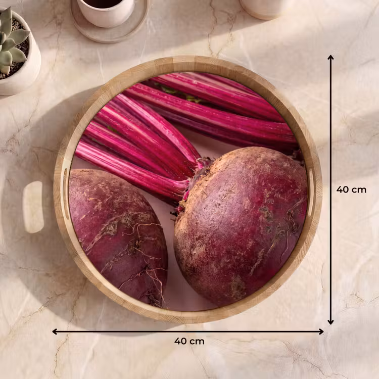 Tray - Vegetables - Red - Fresh - Groente - Rood - Vers Dienblad Rond middel