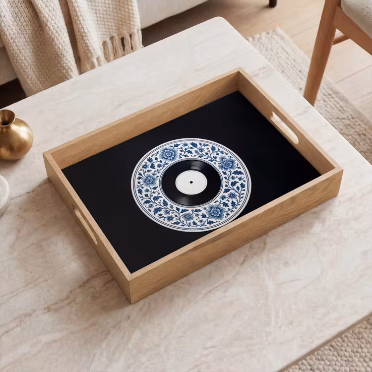 Vinyl - LP - Delfts Blauw - Muziek Dienblad Rechthoek middel -sfeer1