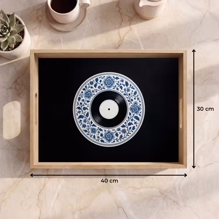 Vinyl - LP - Delfts Blauw - Muziek Dienblad Rechthoek middel -USP_Formaat