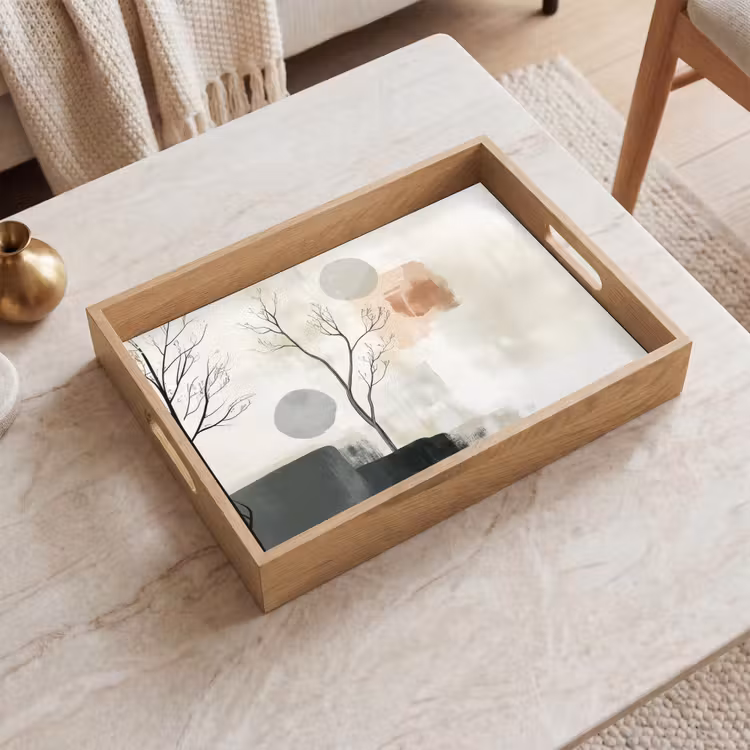 Wabi sabi - Beige - Plant Dienblad Rechthoek middel -sfeer1