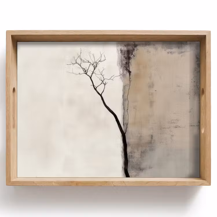 Wabi sabi - Plant - Beige Dienblad Rechthoek middel -z3d_shopping