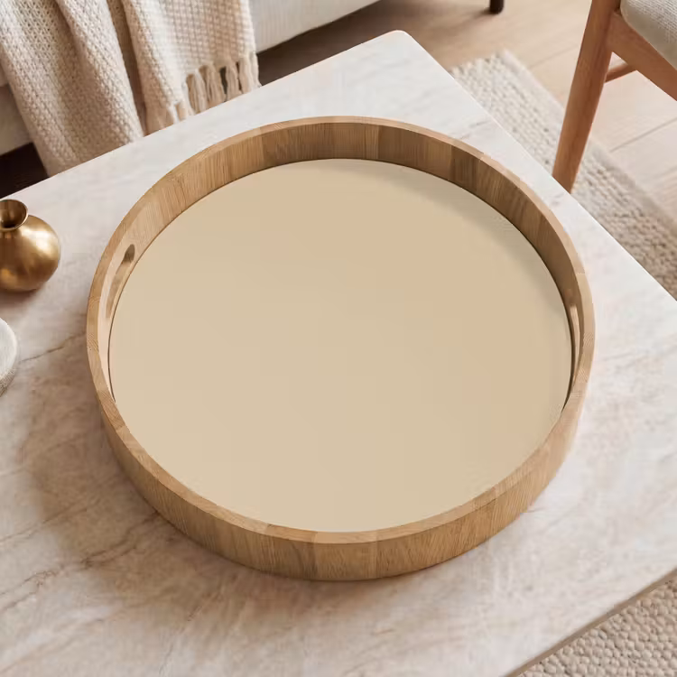 Warm - Sand - Nude Dienblad Rond middel 914 -sfeer1
