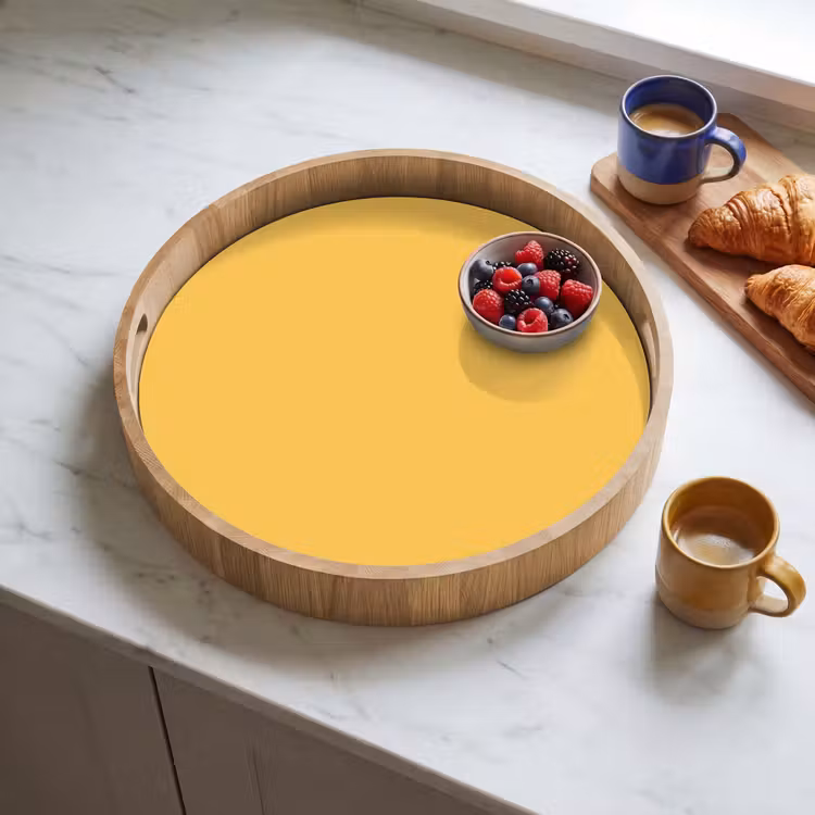 Warm - Sand - Terracotta Dienblad Rond middel 914 -sfeer2