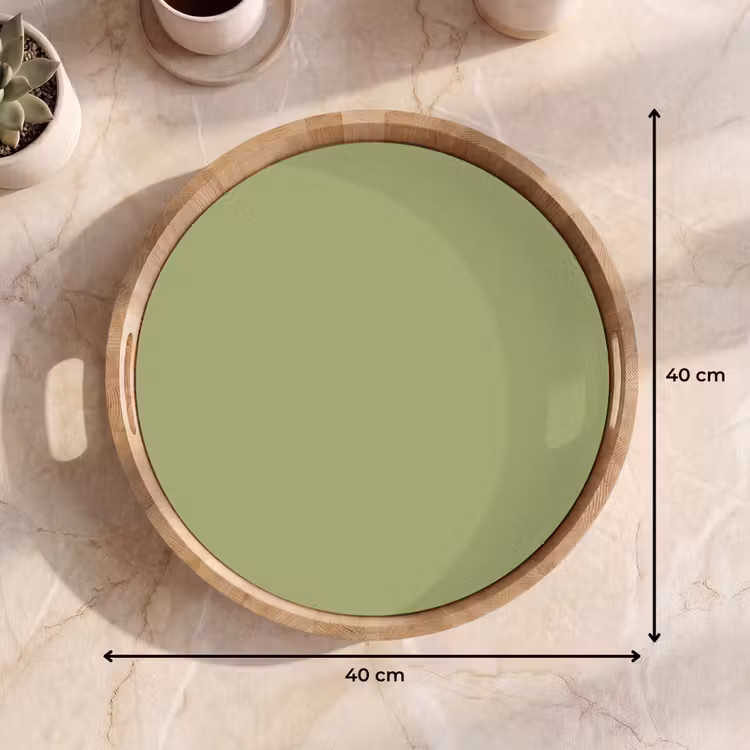 Whispering - Sage - Groen Dienblad Rond middel 914 -USP_Formaat