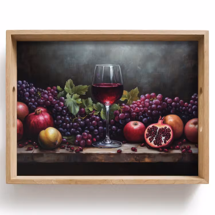 Wijn - Fruit - Stilleven Dienblad Rechthoek middel -z3d_shopping