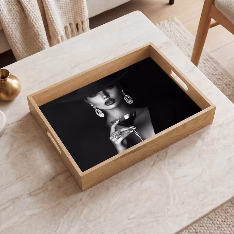 Vrouw - Cocktail - Chic Dienblad Rechthoek middel -sfeer1