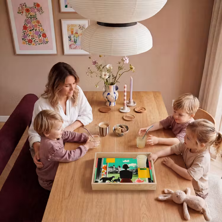 Vrouw - Keuken - Katten - Doorkijk Dienblad Rechthoek middel -sfeer4