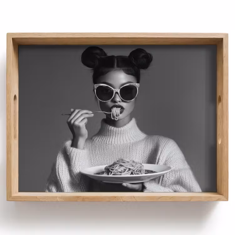Vrouw - Pasta - Zonnebril Dienblad Rechthoek middel -z3d_shopping