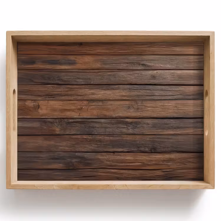 Houten plankpatroon - Warmte - Natuurlijk Dienblad Rechthoek middel -z3d_shopping