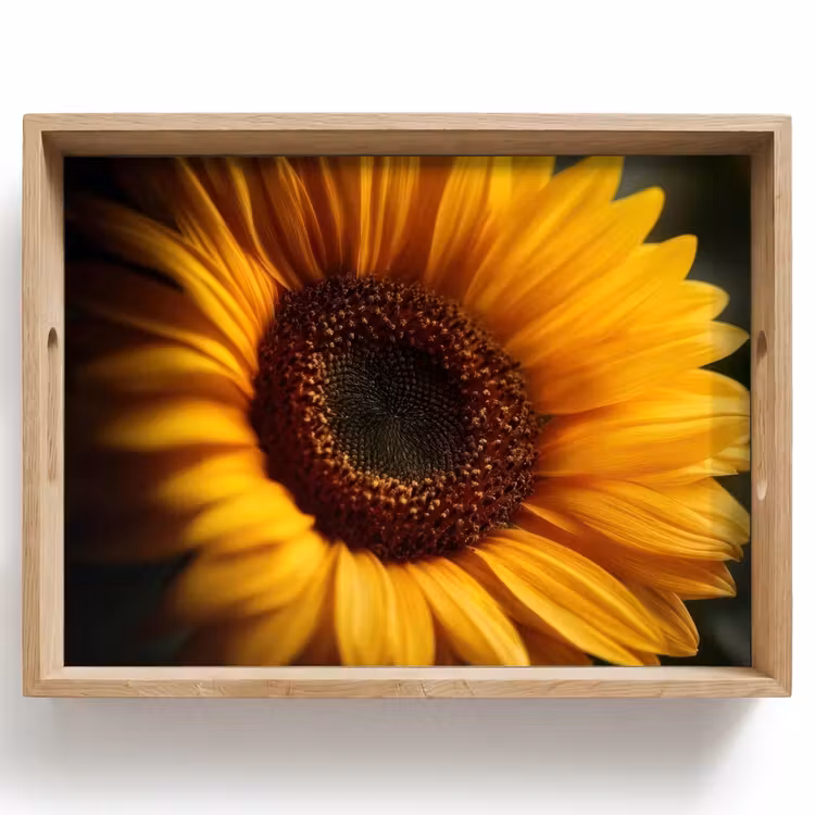 Geel - Zonnebloem - Zomers Dienblad Rechthoek middel -z3d_shopping