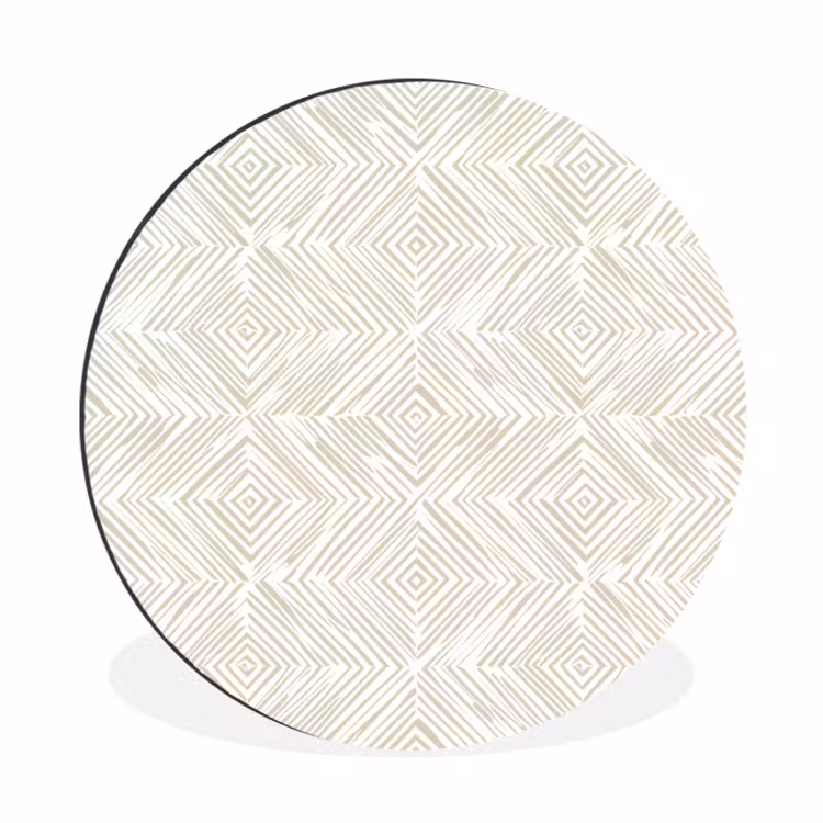 Abstract - Ruiten - Beige Wandcirkel aluminium klein 190 -3d