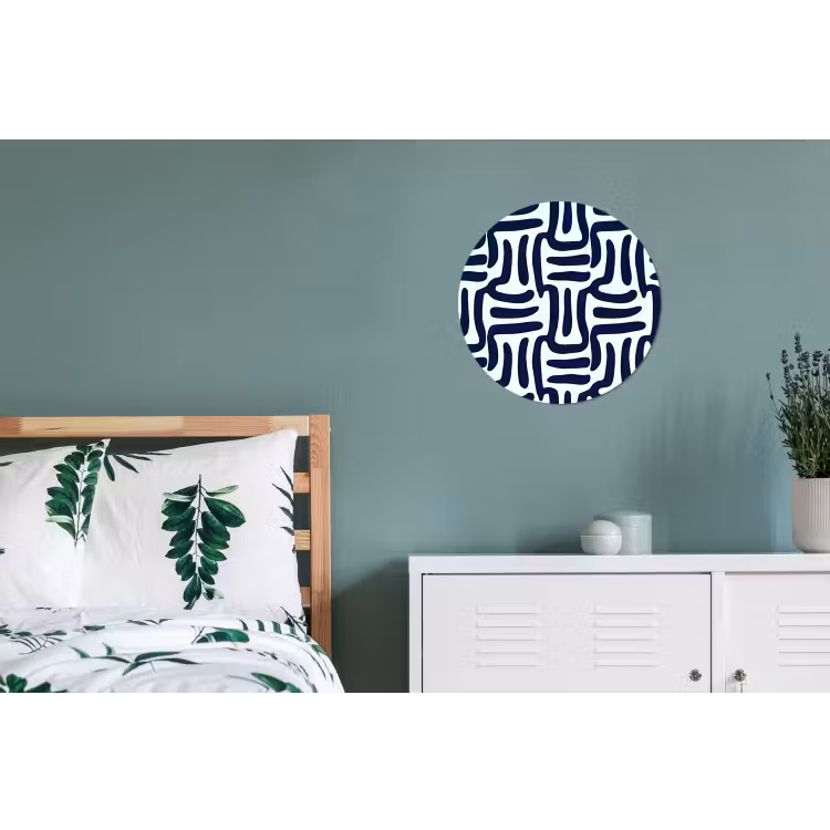 Abstract - Modern - Blauw Wandcirkel aluminium klein 190 -slaapkamer