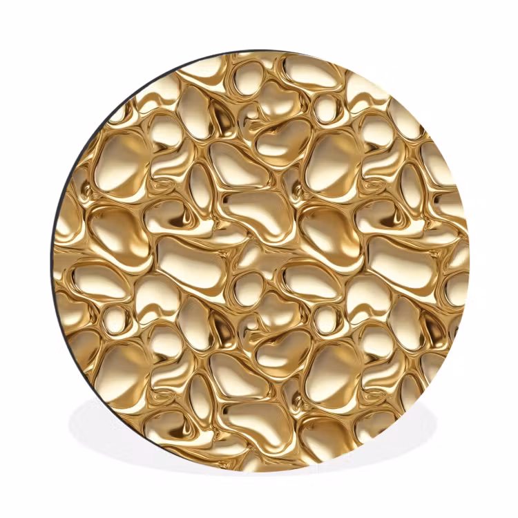 Abstract - Modern - Goud Wandcirkel aluminium klein 190 -3d
