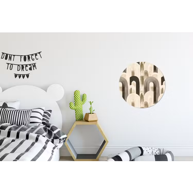 Abstract - Patroon - Bogen Wandcirkel aluminium klein 190 -kinderkamer