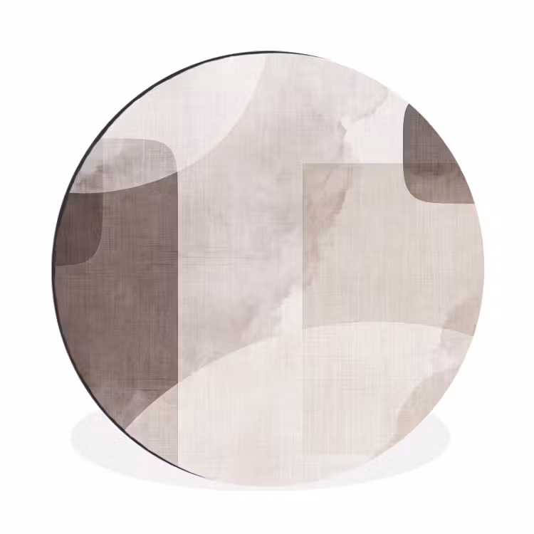 Wall circle - Aluminum - Abstract Shapes - Beige - Abstracte vormen - Beige Wandcirkel aluminium klein