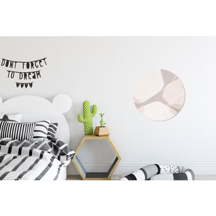 Wall circle - Aluminum - Abstract - Shapes - Beige - Abstract - Vormen - Beige Wandcirkel aluminium klein