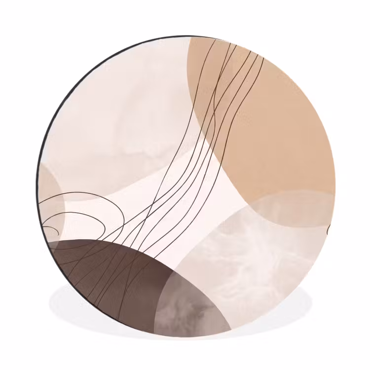Wall circle - Aluminum - Abstraction - Beige - Modern - Abstractie - Beige - Modern Wandcirkel aluminium klein