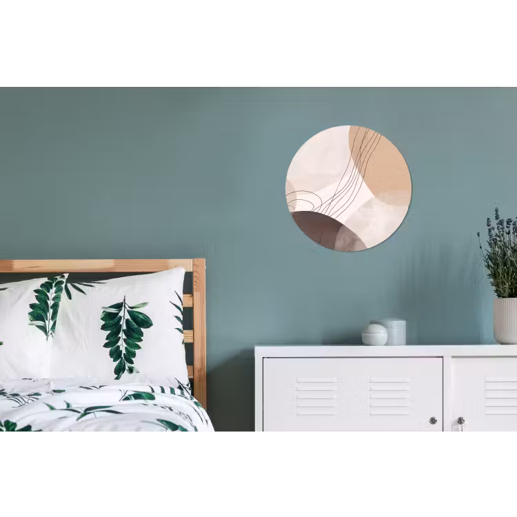 Wall circle - Aluminum - Abstraction - Beige - Modern - Abstractie - Beige - Modern Wandcirkel aluminium klein